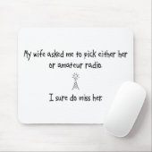 一突きの妻またはアマチュアラジオ マウスパッド (マウス)