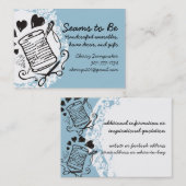 一突き色の落書きの針の糸の裁縫の裁縫婦 名刺 (正面/裏面)