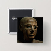 一等書記官のNakhti彫像、Asyutから、早い中間 缶バッジ (正面&裏面)