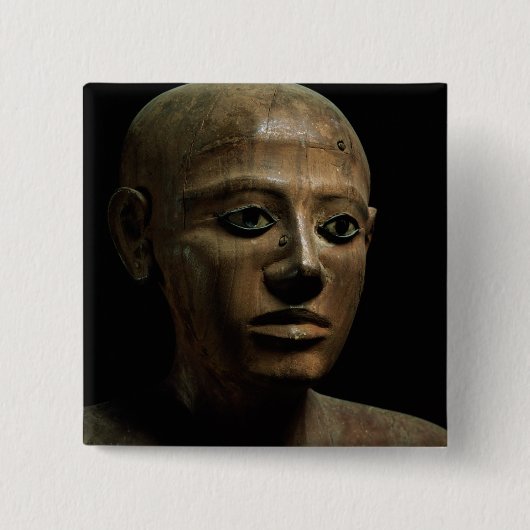 一等書記官のNakhti彫像、Asyutから、早い中間 缶バッジ (正面)