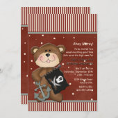 一等航海士の海賊誕生日のパーティの招待状 招待状 (正面/裏面)