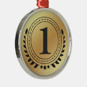 一等賞金ゴールド金ゴールド勲章 メタルオーナメント (右)