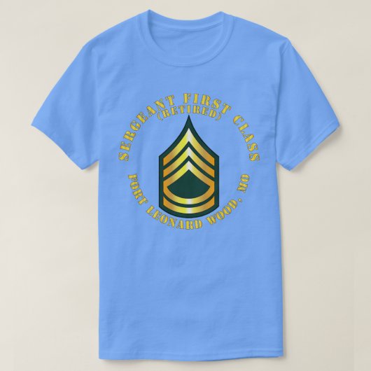 一等軍曹Sフォート退職したレオナードM Tシャツ (デザイン正面)