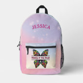 一級名のプリンセスパーソナライズされた プリントバックパック (正面)