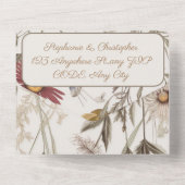 一素朴フランスの婚式の招待でスタイルすべて オールインワン招待状 (裏面)