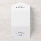 一素朴回で消え結婚た写真のスクリプト オールインワン招待状 (外側)