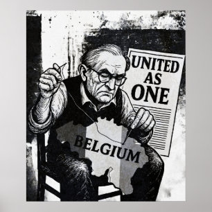 一統一されたつ目 – Belgium Vintage Poster ポスター