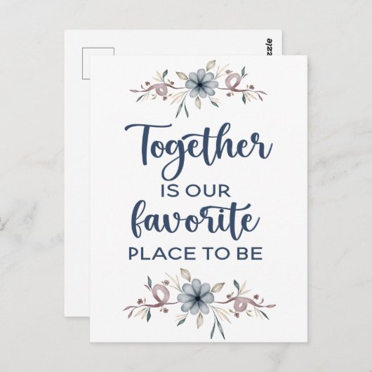 一緒が私たちの最も好きな場所です ポストカード (正面/裏面)