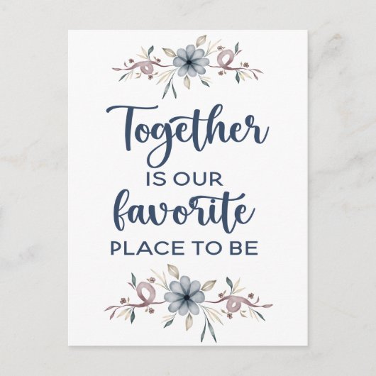 一緒が私たちの最も好きな場所です ポストカード (正面)
