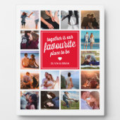 「一緒が私たちの最も好きな場所」フォトコラージュ フォトプラーク (正面)