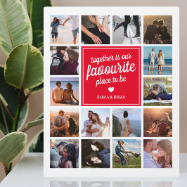 「一緒が私たちの最も好きな場所」フォトコラージュ フォトプラーク