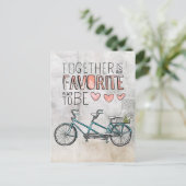 一緒が私たちの最も好きな場所 - 青いバイク ポストカード (スタンド正面)