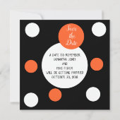 一緒にいてこそ オレンジ + ブラック コーヒー サイン セーブザデート (裏面)