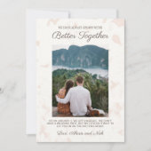 一緒にいてよかったというエンゲージメント写真のお知らせ 招待状 (正面)