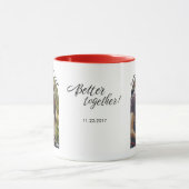 一緒にいよう バレンタインデーのカップル写真 マグカップ (中央)