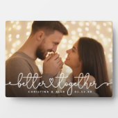 一緒にいよう 現代のスクリプト カスタム ウェディング フォト フォトプラーク (正面)