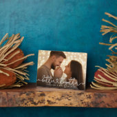 一緒にいよう 現代のスクリプト カスタム ウェディング フォト フォトプラーク (側面)