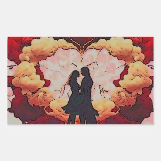 一緒にいることは美しい場所である 長方形シール (正面)