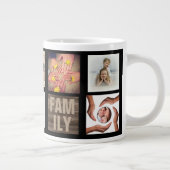 「一緒にいると人生がよくなる」 7つのスクエア写真 ジャンボコーヒーマグカップ (右)