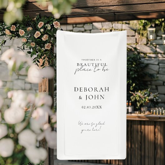 一緒にいると素敵な場所です！エレガント 横断幕