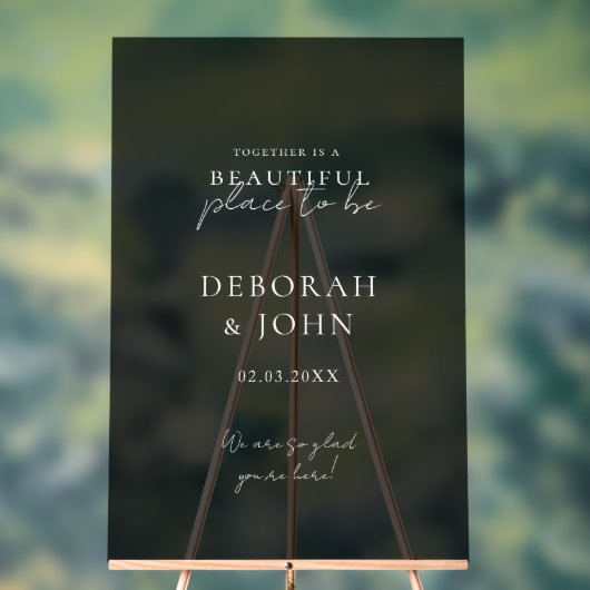 一緒にいるのは美しい場所だ！エレガント、 アクリルサイン (ニュートラル)