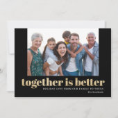 一緒にいる方が良い ホリデー フォト カード (正面)