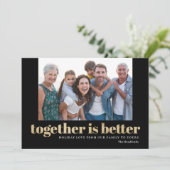 一緒にいる方が良い ホリデー フォト カード (スタンド正面)