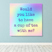「一緒にお茶でもいかが?」 キャンバスプリント (インサイチュ (ウッドフロア))
