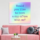 「一緒にお茶でもいかが?」 キャンバスプリント (インサイチュ (リビング))