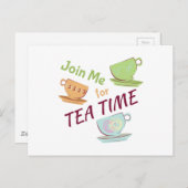 一緒にお茶を飲む ポストカード (正面/裏面)