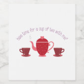 一緒にお茶 ワインラベル (シングルラベル)