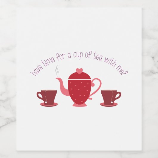 一緒にお茶 ワインラベル (シングルラベル)