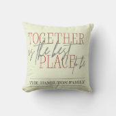 一緒になる場所引用文タイポグラフィ名 クッション (正面)