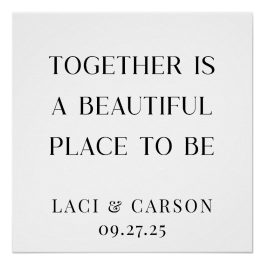 一緒になる美しい場所エレガント- ポスター (正面)