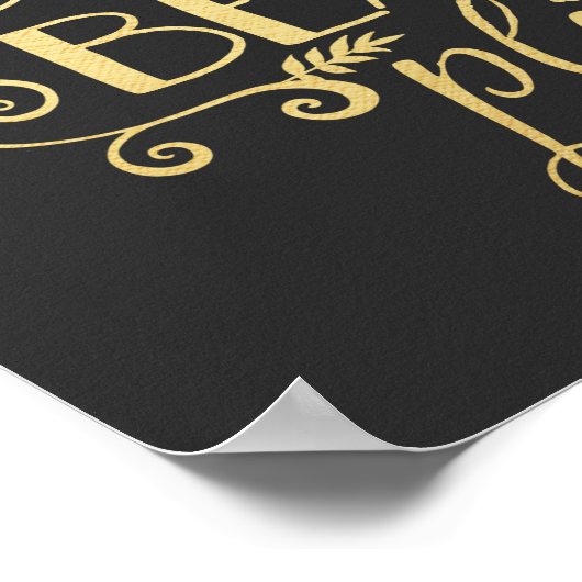 一緒になる美しい場所 |金ゴールドプリント ポスター (角)