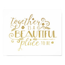 一緒になる美しい場所 |金ゴールドプリント