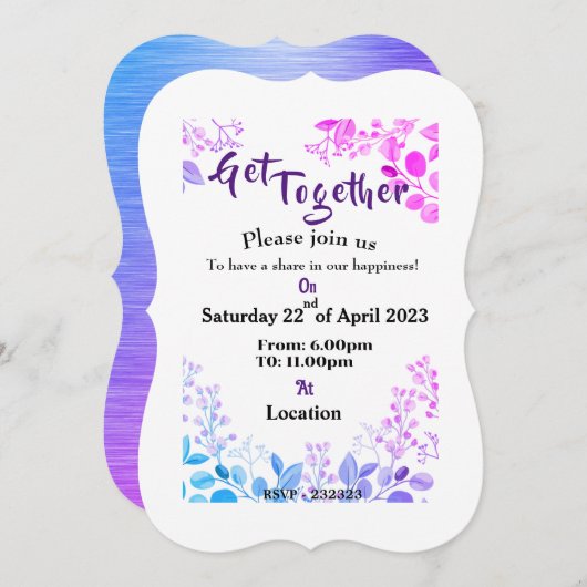 一緒になる 招待状 (正面/裏面)