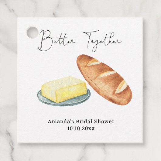 一緒にひとまとまりのブライダルシャワー フェイバータグ (正面)