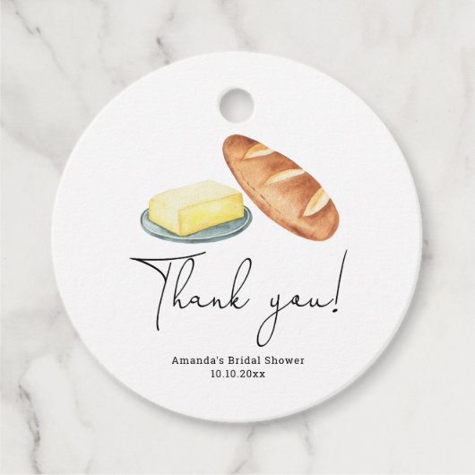 一緒にひとまとまりのブライダルシャワー 感謝 フェイバータグ (正面)