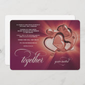 一緒にウェディング招待状（バージョン3） 案内状 (正面/裏面)