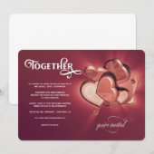 一緒にウェディング招待状（バージョン4） 案内状 (正面/裏面)