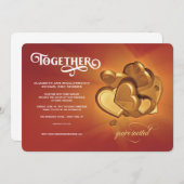 一緒にウェディング招待状(バージョン5) 案内状 (正面/裏面)