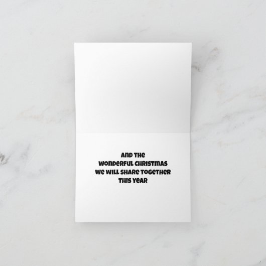 一緒にクリスマスの夢を見祝る カード (内部)