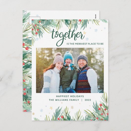 一緒にクリスマス シーズンポストカード (正面/裏面)