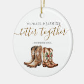 一緒にクリスマス 新婚 結婚ギフト セラミックオーナメント (左)