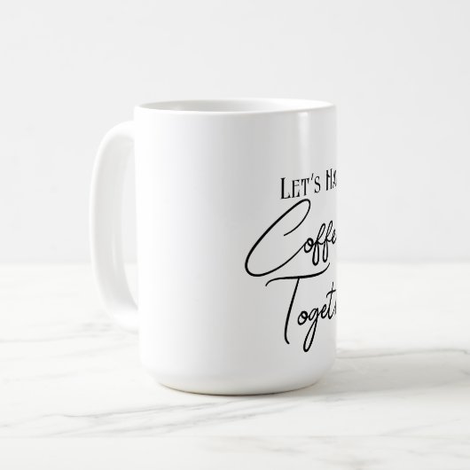 一緒にコーヒーを飲クラシックもう コーヒーマグカップ (正面左)
