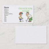 一緒にゴルフをするカップルは一緒にとどまります 名刺 (正面/裏面)