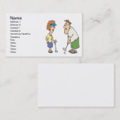 一緒にゴルフをするカップルは一緒にとどまります 名刺 (正面/裏面)