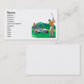 一緒にゴルフをするカップルは一緒にとどまります 名刺 (正面/裏面)