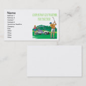 一緒にゴルフをするカップルは一緒にとどまります 名刺 (正面/裏面)